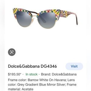 ISO!!! Dolce and Gabbana sunglasses DG4346
